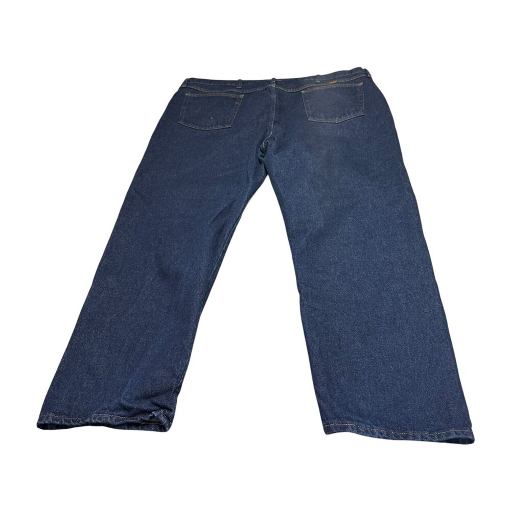 Rustler by Wrangler Jeans Men's 46 x 30 Blue Denim Cotton Straight Leg Dark Wash - Picture 2 of 7
